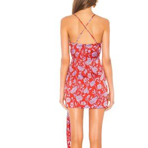 Kamala Mini Dress in Red & Purple Floral Lovers and Friends Formal Gown